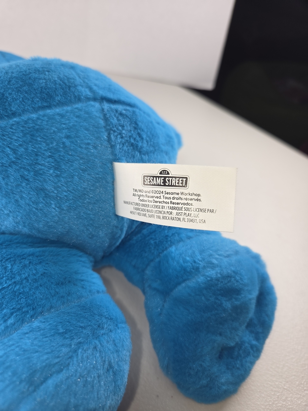 Sesame Street Blue Cookie Monster Plush with Cookie Accessory 14 Inches - Picture 4 of 8